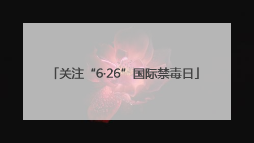 关注“6·26”国际禁毒日