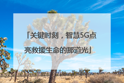 关键时刻，智慧5G点亮救援生命的那道光