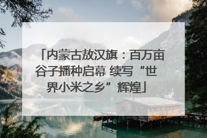 内蒙古敖汉旗：百万亩谷子播种启幕 续写“世界小米之乡”辉煌