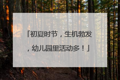 初夏时节，生机勃发，幼儿园里活动多！