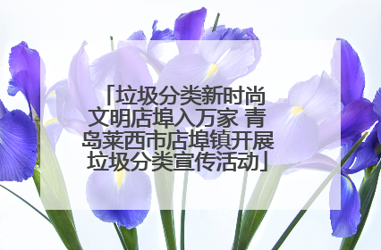 垃圾分类新时尚 文明店埠入万家 青岛莱西市店埠镇开展垃圾分类宣传活动