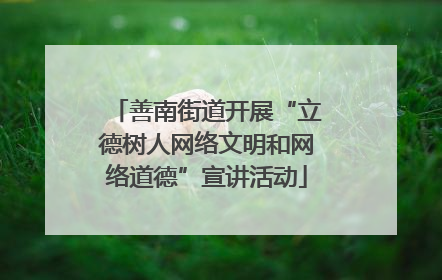 善南街道开展“立德树人网络文明和网络道德”宣讲活动
