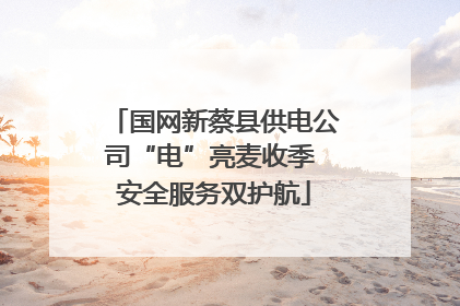 国网新蔡县供电公司“电”亮麦收季 安全服务双护航
