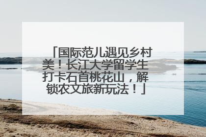国际范儿遇见乡村美！长江大学留学生打卡石首桃花山，解锁农文旅新玩法！