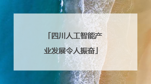 四川人工智能产业发展令人振奋