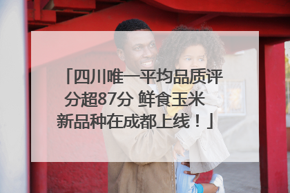 四川唯一平均品质评分超87分 鲜食玉米新品种在成都上线！