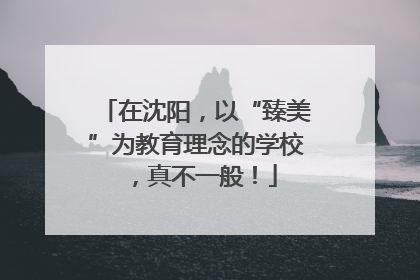 在沈阳，以“臻美”为教育理念的学校，真不一般！