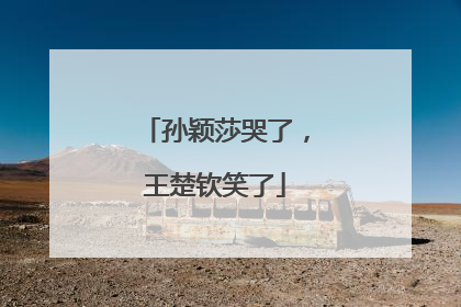 孙颖莎哭了，王楚钦笑了
