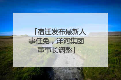 宿迁发布最新人事任免，洋河集团董事长调整