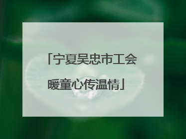 宁夏吴忠市工会暖童心传温情