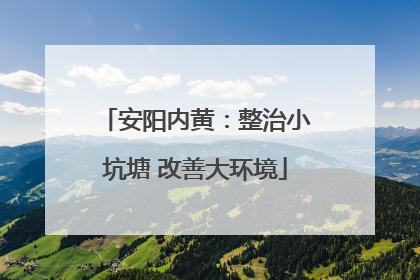 安阳内黄：整治小坑塘 改善大环境
