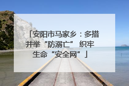 安阳市马家乡：多措并举“防溺亡” 织牢生命“安全网”