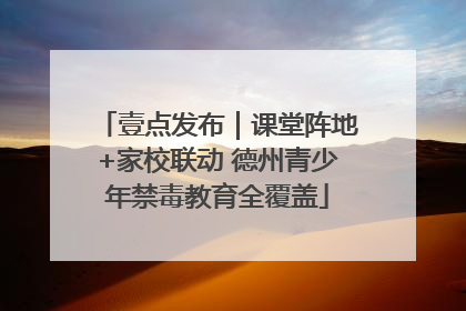 壹点发布｜课堂阵地+家校联动 德州青少年禁毒教育全覆盖