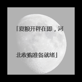 夏粮开秤在即，河北收购准备就绪