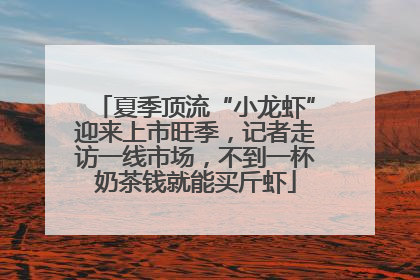 夏季顶流“小龙虾”迎来上市旺季，记者走访一线市场，不到一杯奶茶钱就能买斤虾