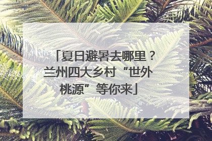 夏日避暑去哪里？兰州四大乡村“世外桃源”等你来