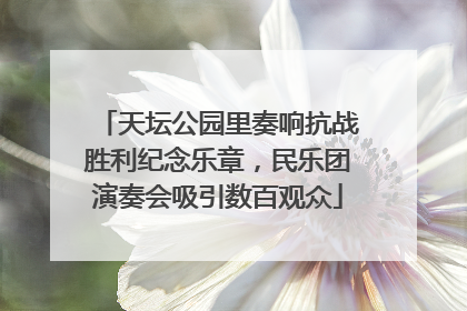 天坛公园里奏响抗战胜利纪念乐章，民乐团演奏会吸引数百观众