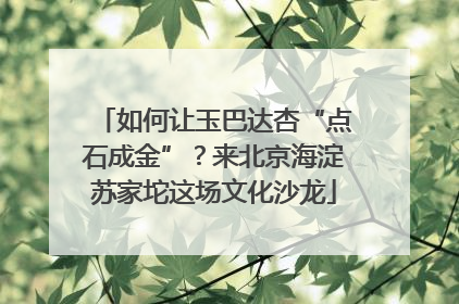 如何让玉巴达杏“点石成金”？来北京海淀苏家坨这场文化沙龙