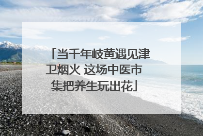 当千年岐黄遇见津卫烟火 这场中医市集把养生玩出花