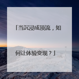 当沉浸成顶流，如何让体验变现？