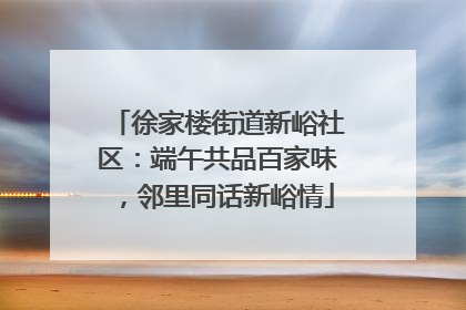 徐家楼街道新峪社区：端午共品百家味，邻里同话新峪情
