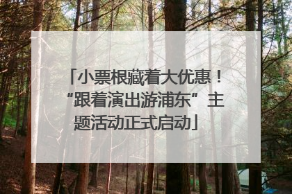小票根藏着大优惠！“跟着演出游浦东”主题活动正式启动