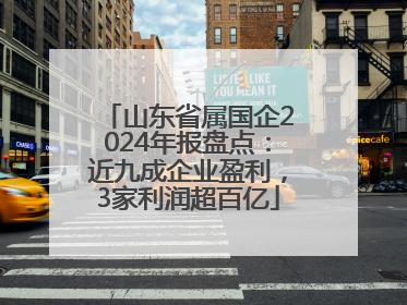 山东省属国企2024年报盘点：近九成企业盈利，3家利润超百亿