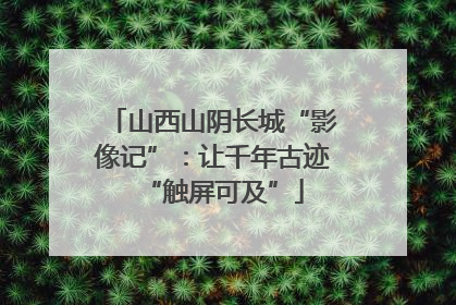 山西山阴长城“影像记”：让千年古迹“触屏可及”