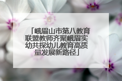 峨眉山市第八教育联盟教师齐聚峨眉实幼共探幼儿教育高质量发展新路径