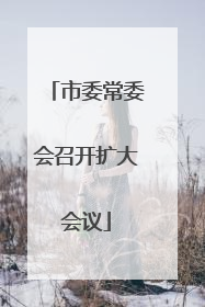 市委常委会召开扩大会议