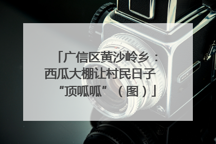 广信区黄沙岭乡：西瓜大棚让村民日子“顶呱呱”（图）