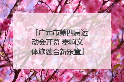 广元市第四届运动会开幕 奏响文体旅融合新乐章