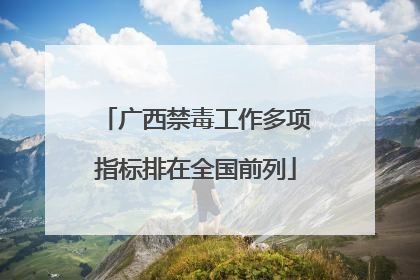 广西禁毒工作多项指标排在全国前列