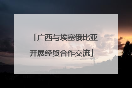 广西与埃塞俄比亚开展经贸合作交流