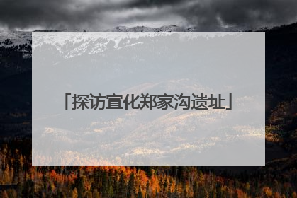 探访宣化郑家沟遗址