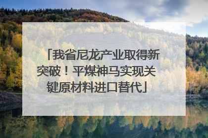 我省尼龙产业取得新突破！平煤神马实现关键原材料进口替代