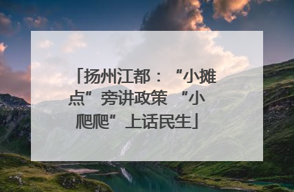 扬州江都：“小摊点”旁讲政策 “小爬爬”上话民生