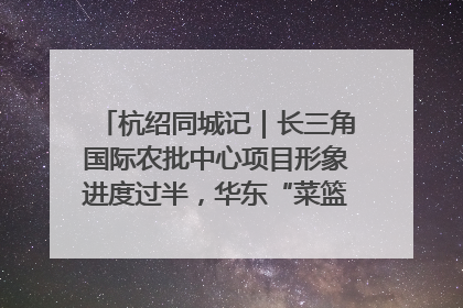 杭绍同城记｜长三角国际农批中心项目形象进度过半，华东“菜篮子”建设加码提速！