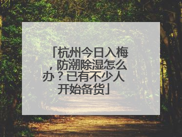 杭州今日入梅，防潮除湿怎么办？已有不少人开始备货
