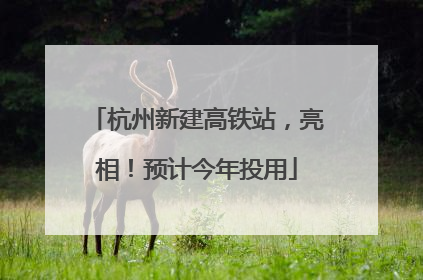 杭州新建高铁站，亮相！预计今年投用