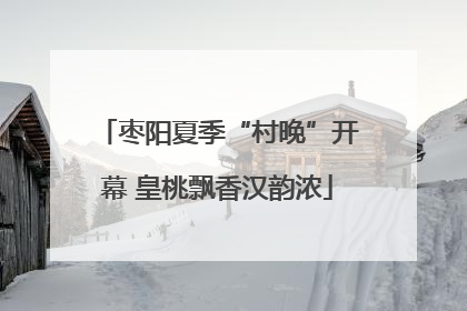 枣阳夏季“村晚”开幕 皇桃飘香汉韵浓