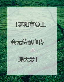 枣阳市总工会无偿献血传递大爱