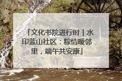 文化书院进行时｜水印蓝山社区：粽情暖邻里，端午共安康
