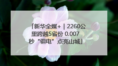 新华全媒+｜2260公里跨越5省份 0.007秒“疆电”点亮山城