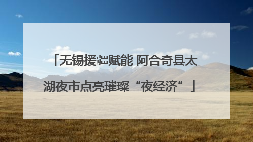 无锡援疆赋能 阿合奇县太湖夜市点亮璀璨“夜经济”