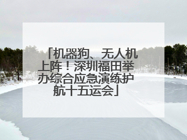 机器狗、无人机上阵！深圳福田举办综合应急演练护航十五运会