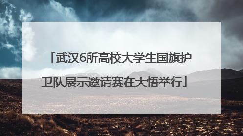 武汉6所高校大学生国旗护卫队展示邀请赛在大悟举行