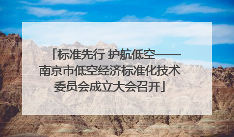 标准先行 护航低空——南京市低空经济标准化技术委员会成立大会召开