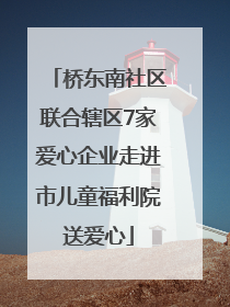 桥东南社区联合辖区7家爱心企业走进市儿童福利院送爱心