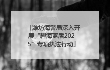 潍坊海警局深入开展“碧海蓝盾2025”专项执法行动